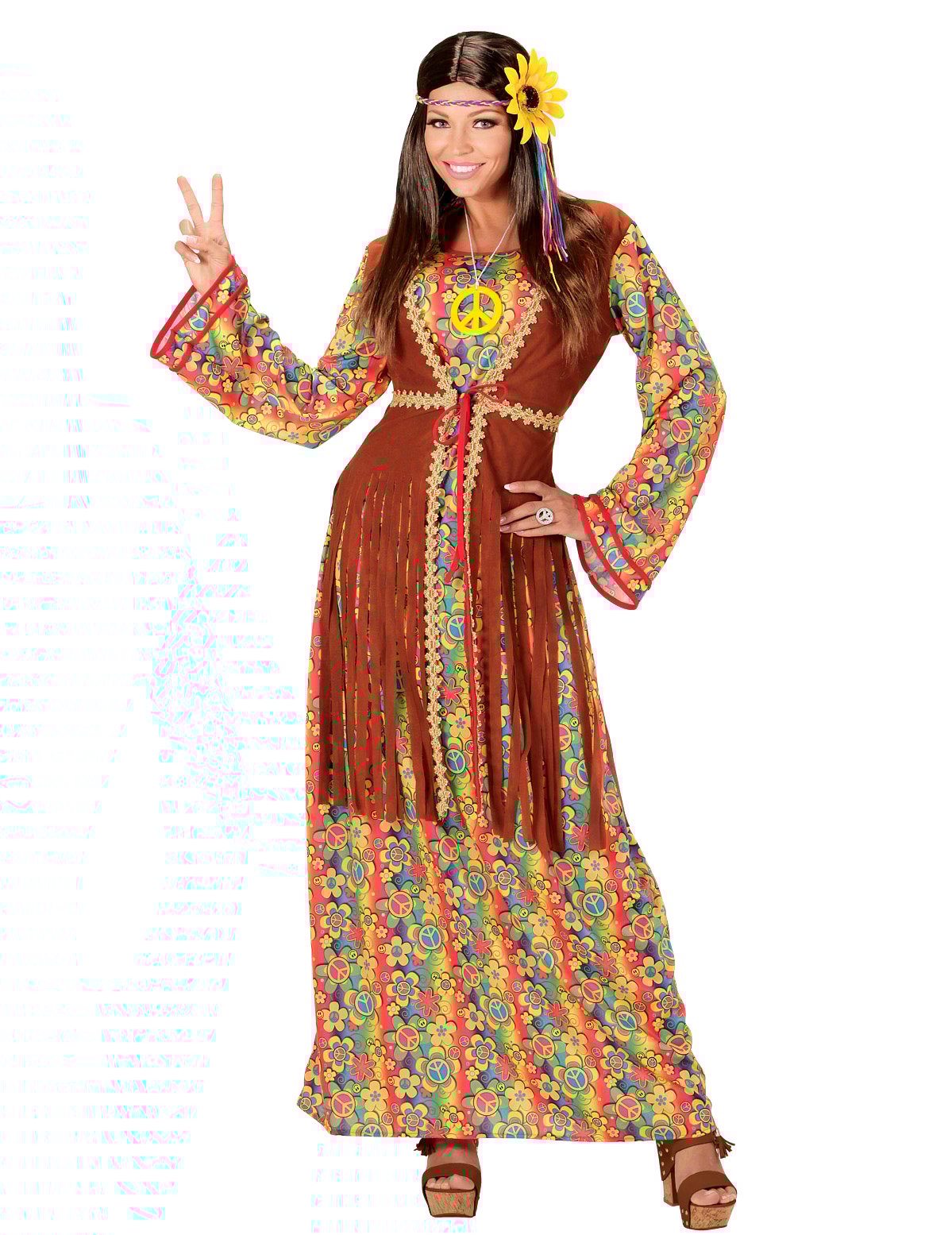 Hippie ženska hipi dolga obleka hipi