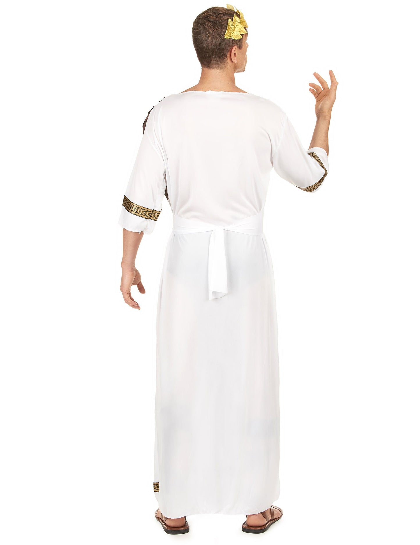 Pogled zadaj na rimsko kostumacijo za moške