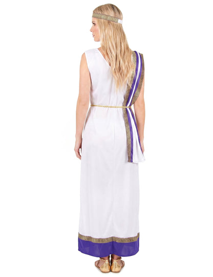Déguisement Romaine longue violette femme