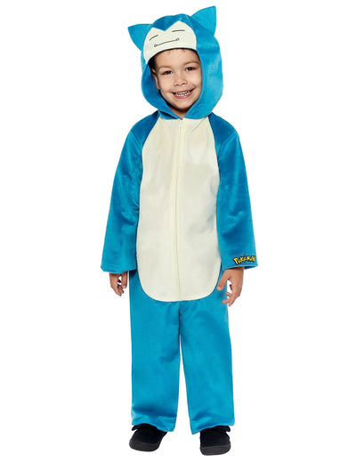Déguisement Ronflex Pokémon pour enfant bleu et crème avec capuche