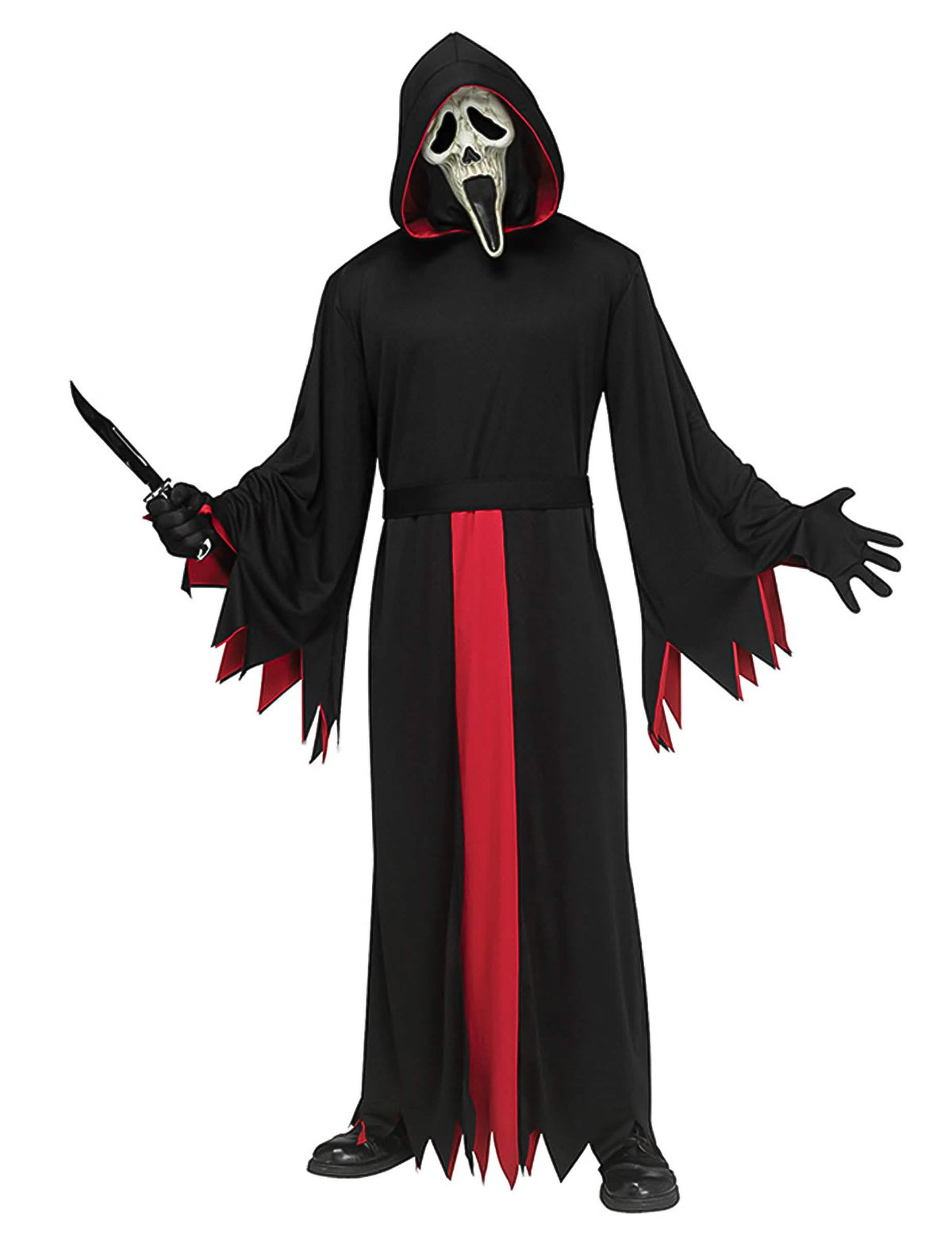 Odrasli kostum Scream s črno-rdečo masko