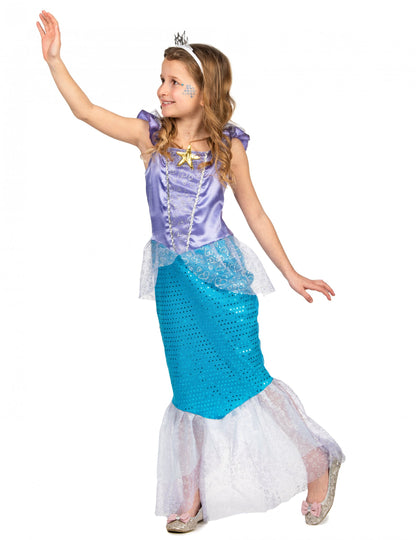 Deklica sirena kostum