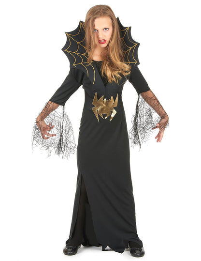 Halloween pozlačena pajkova čarovnica preoblečena