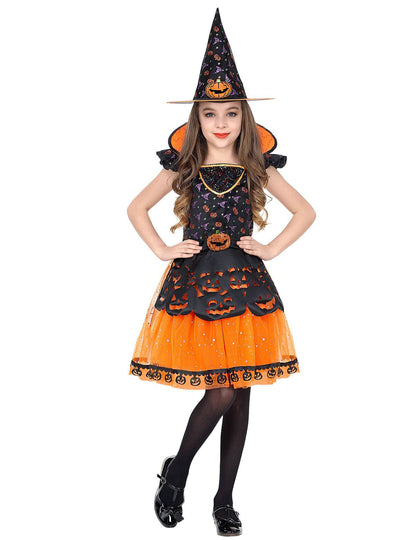 Kostum bučna čarovnica za deklico 