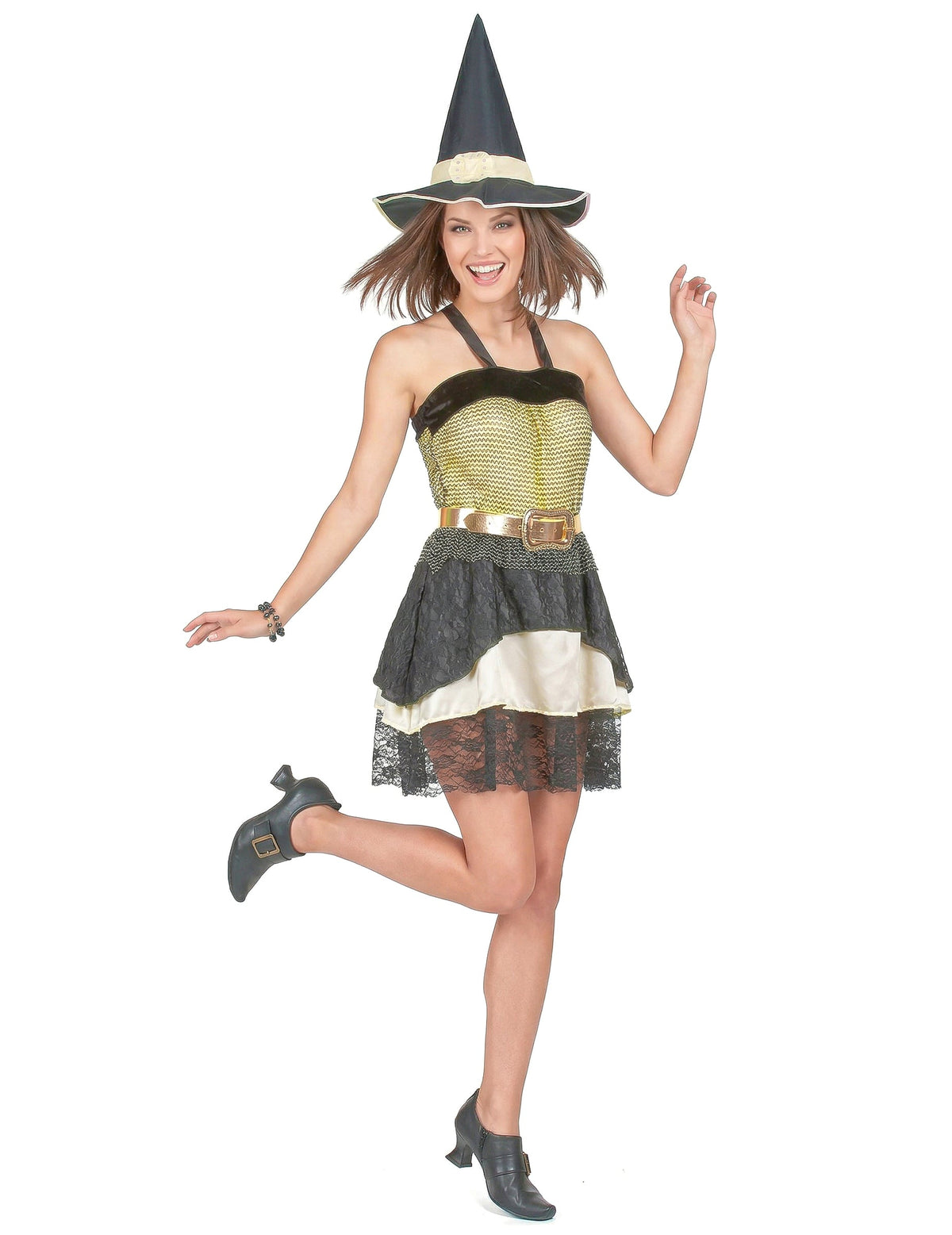 Halloween zlata čarovnica preoblečena