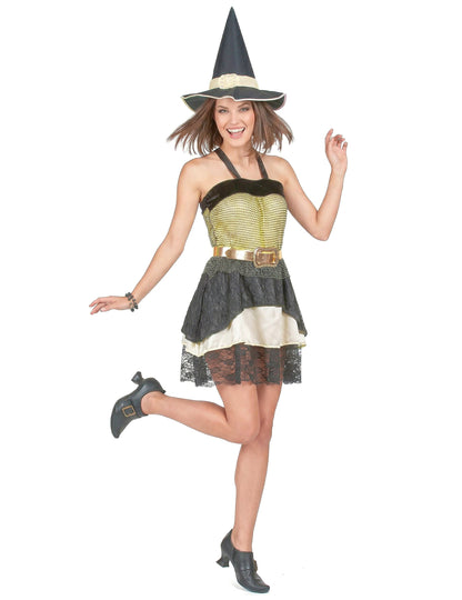 Halloween zlata čarovnica preoblečena