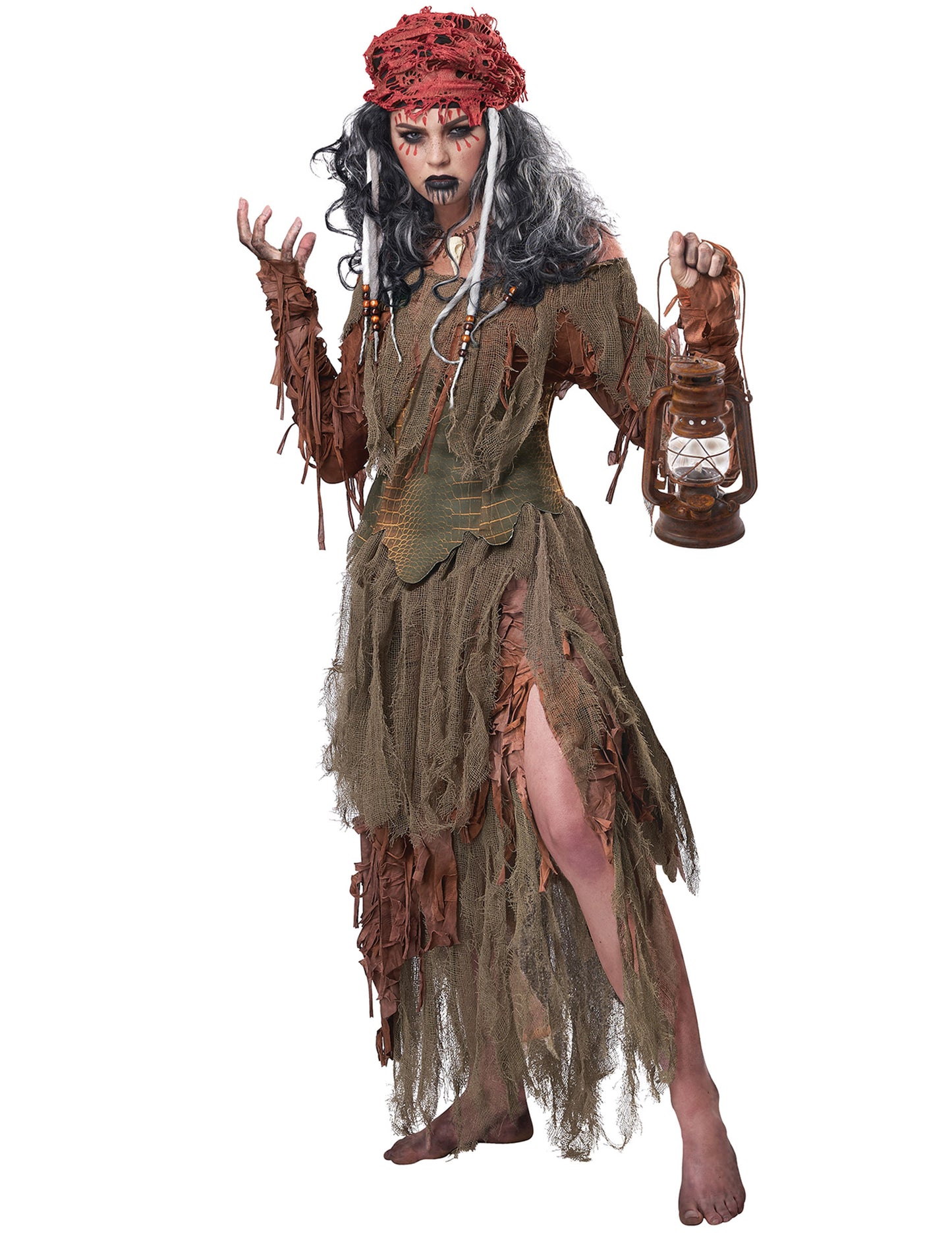 Luksuzni kostum močvirske vudu čarovnice za ženske 