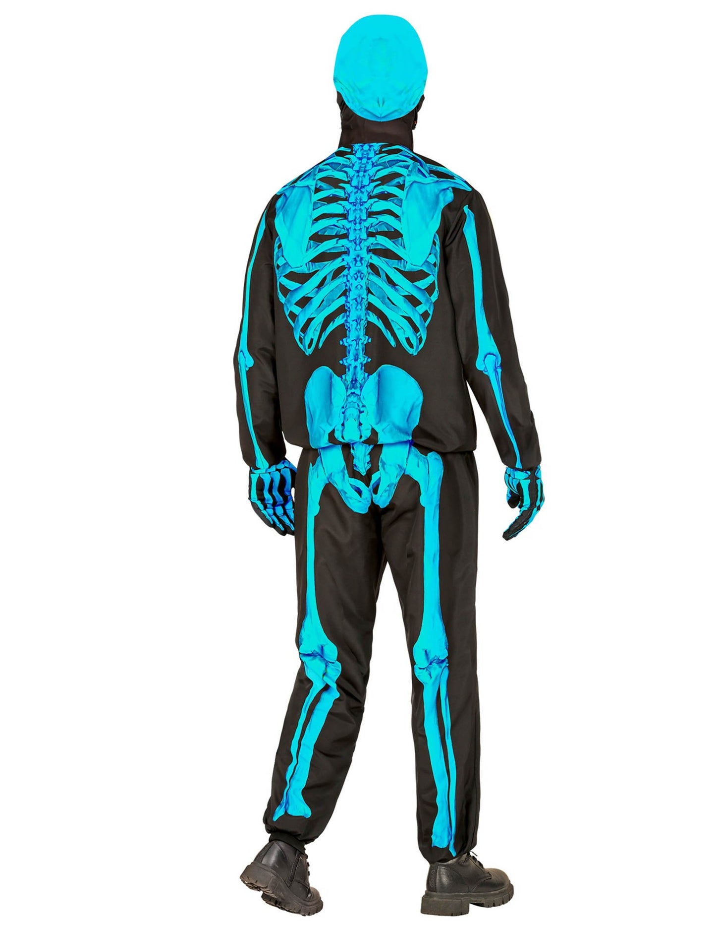 Otroški neonsko moder kostum okostnjaka