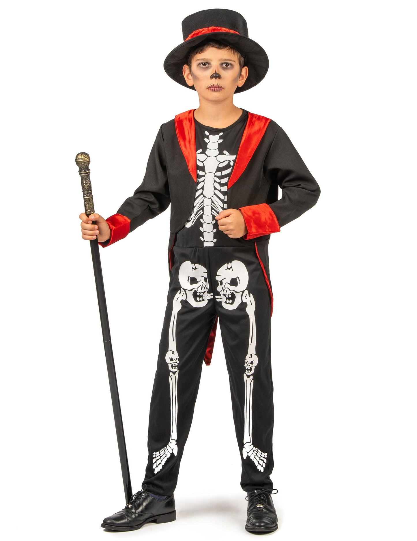 Šik fant skeletnega kostuma