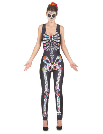 Skeleton Dia de los Muertos ženska preoblečena