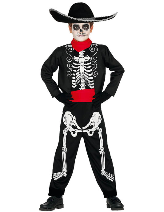 Otroški kostum za par Dia de los Muertos Mehičan