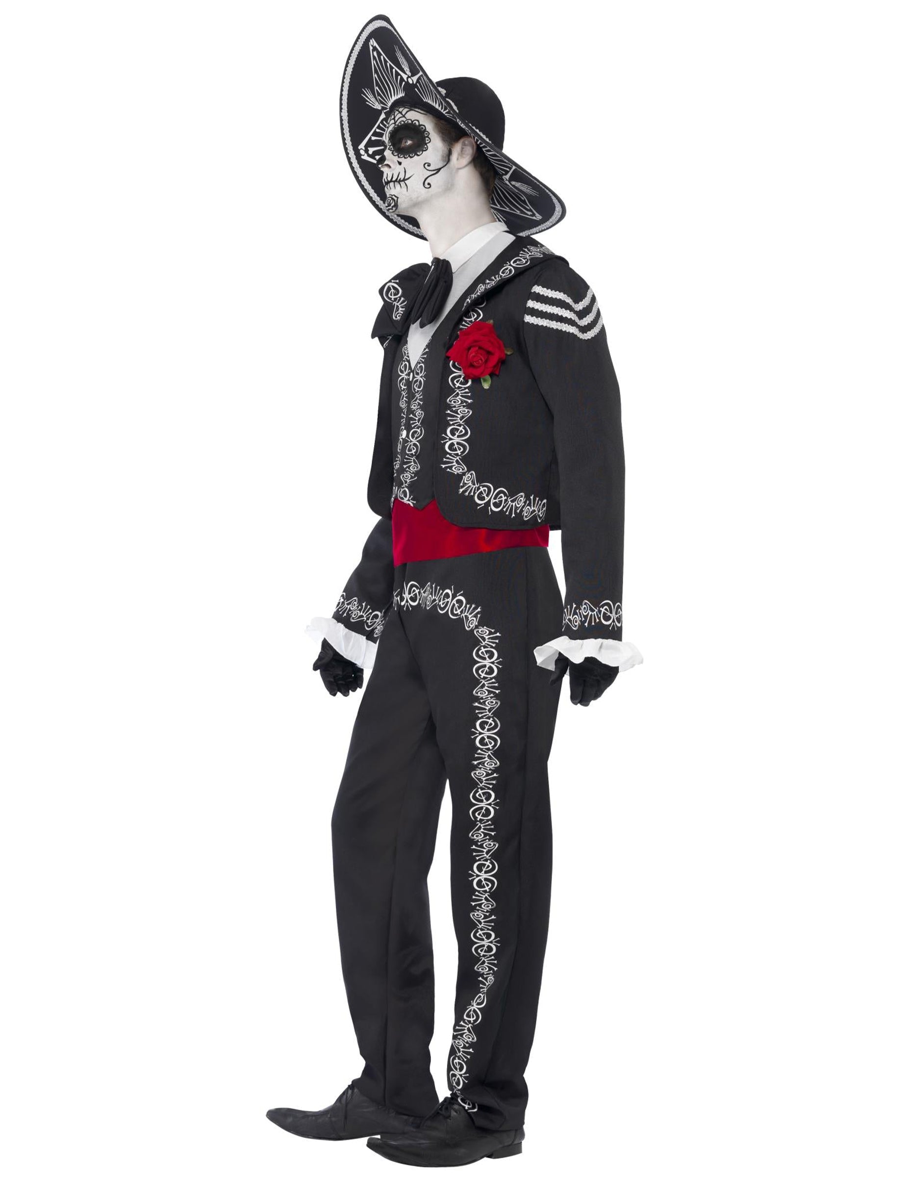 Stranski pogled na masko mehiškega okostnjaka