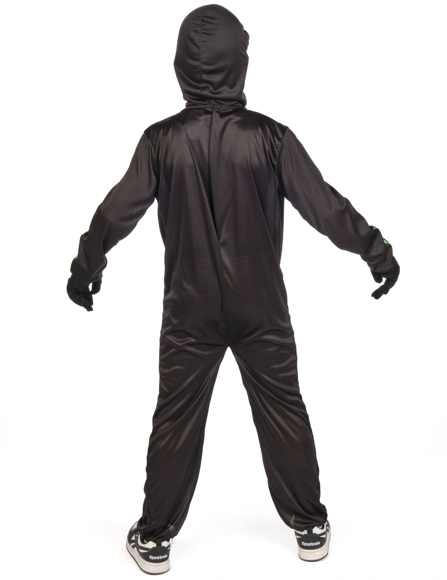 Déguisement de squelette vert pour enfant noir