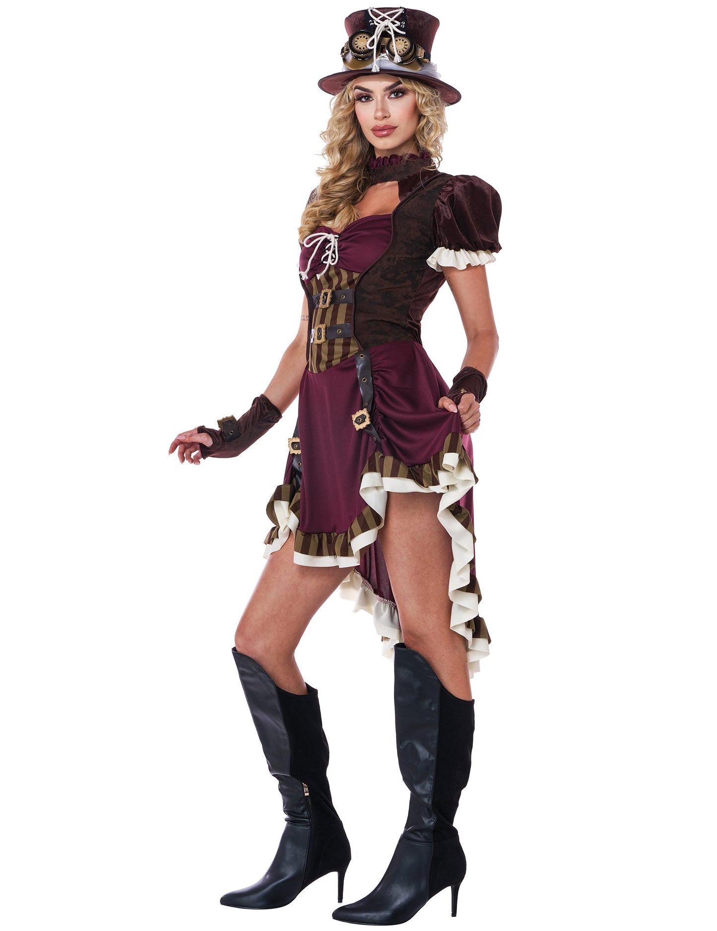 Bordeaux Woman Steampunk kostum