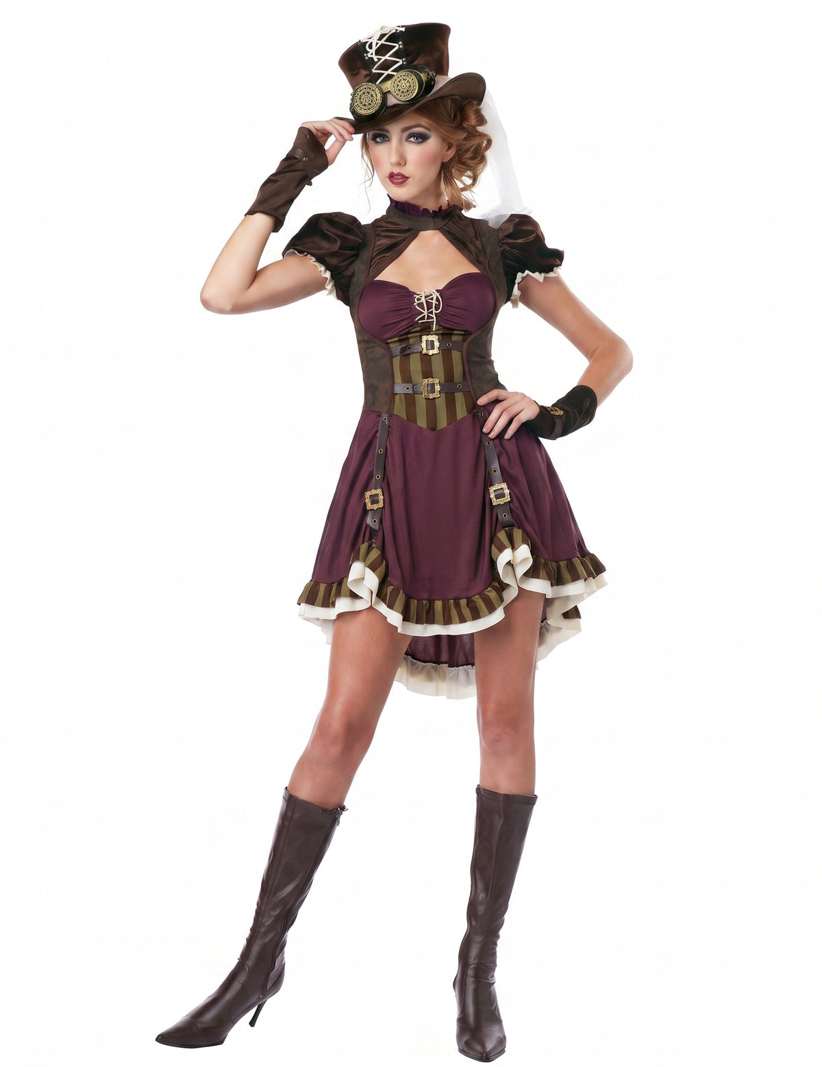 Bordeaux Woman Steampunk kostum
