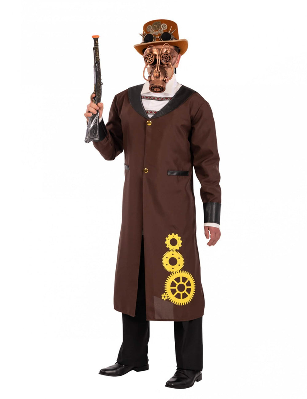 steampunk kostum za moški rjava z motivi zobnikov