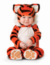 Déguisement tigre pour bébé orange et noir avec cagoule à oreilles