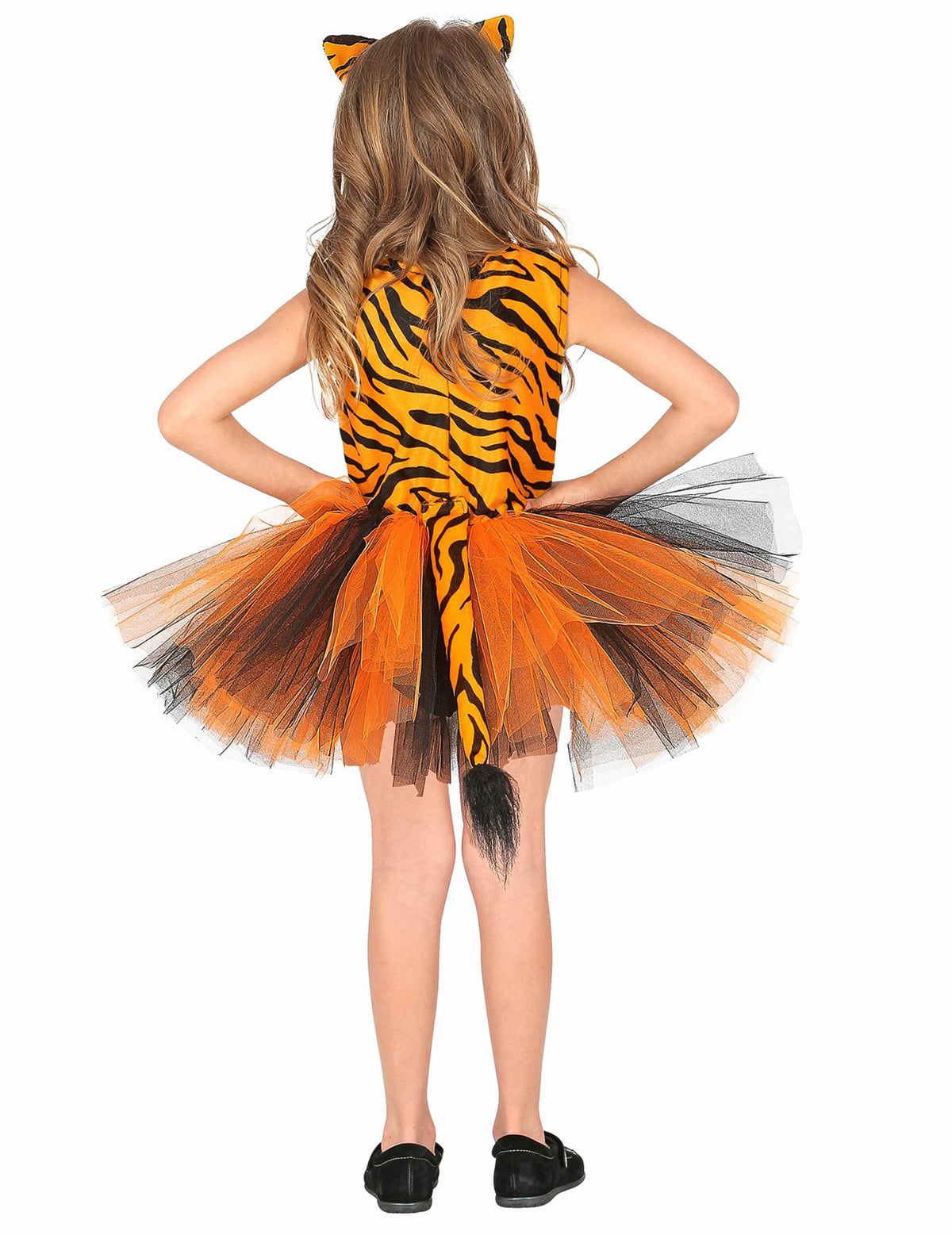 Vue de dos du déguisement de tigre pour fille