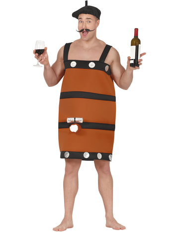 Humoristični kostum sod vina za odrasle 