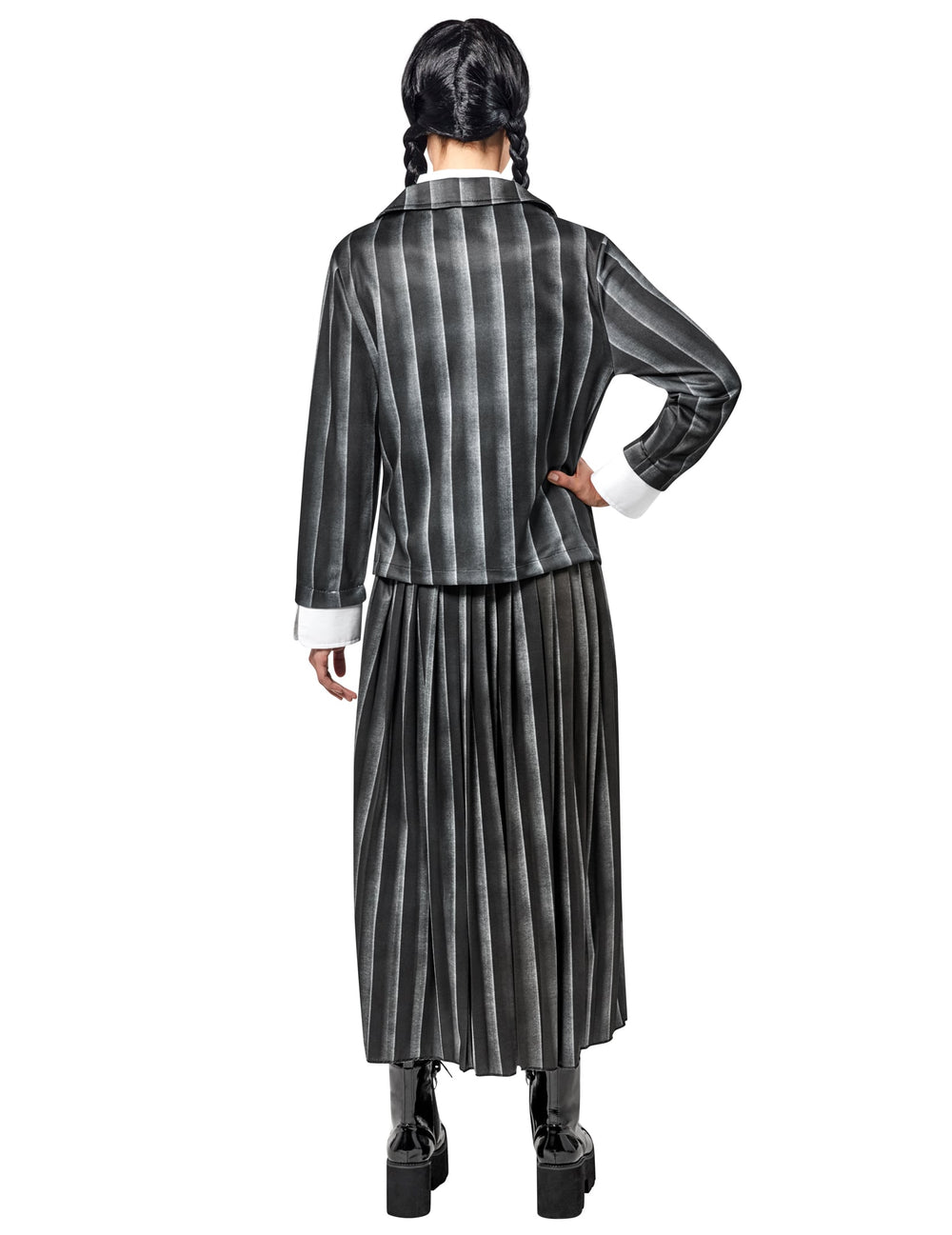 Vue de dos du déguisement uniforme scolaire Mercredi Addams™