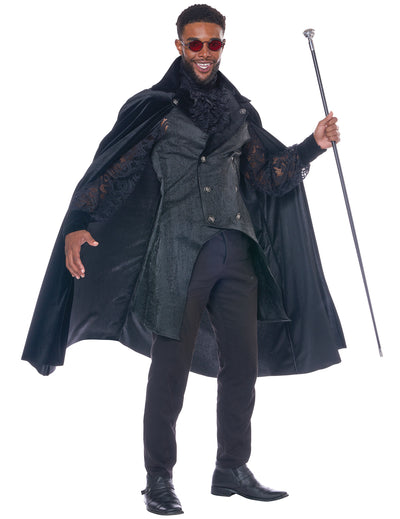 Déguisement vampire baroque luxe pour adulte noir avec cape