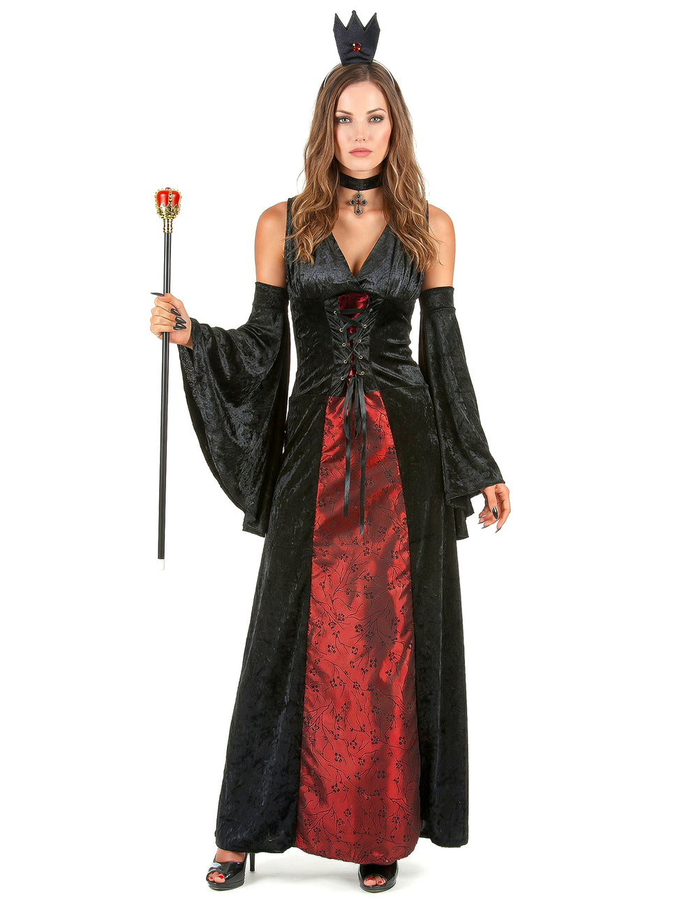 Vue en pied du déguisement vampire chic pour femme