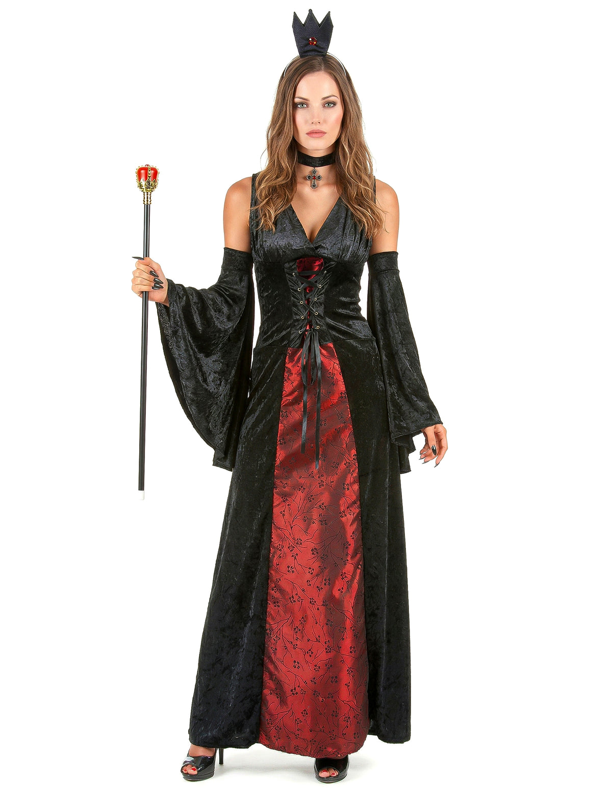Vue en pied du déguisement vampire chic pour femme