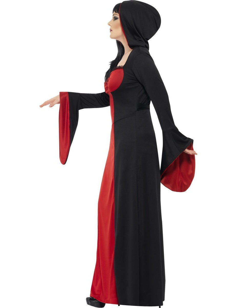 Vue de profil du déguisement de vampire pour femme