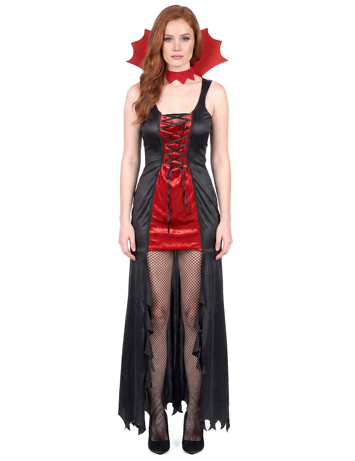 Rdeča in črna noč čarovnic vampirski kostum