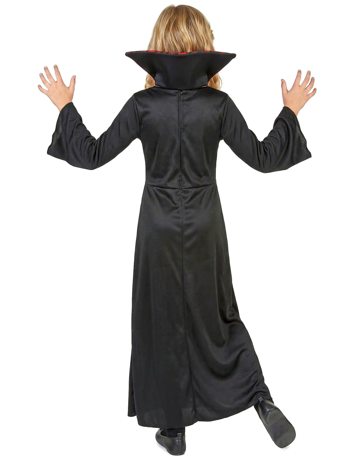 Vue de dos du déguisement de vampire pour fille