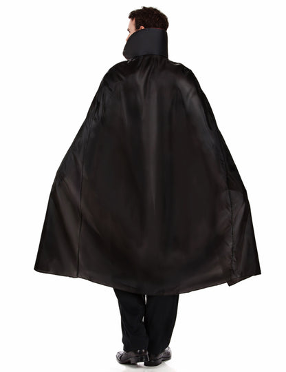 Vue de dos de la cape du déguisement de vampire pour homme