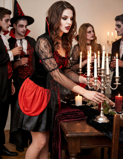 Seksi rdeči vampirski preobleka