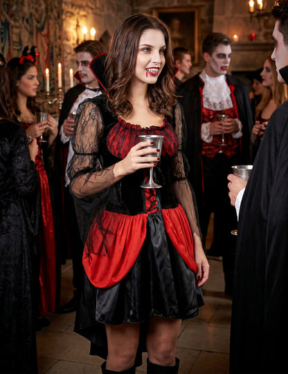 Seksi rdeči vampirski preobleka