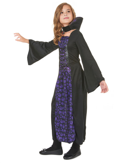 Vampire Purple in Black Girl Vampire Costume