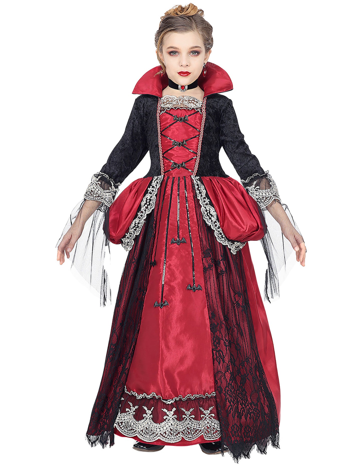 Vue de face du déguisement de vampiresse duchesse