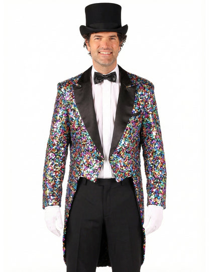 Moški večbarvni bleščeči karnevalski kostum