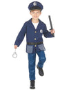 Déguisement avec accessoires policier pour enfant bleu avec casquette, matraque et menottes