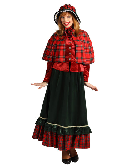 Déguisement victorien de Noël Charles Dickens femme