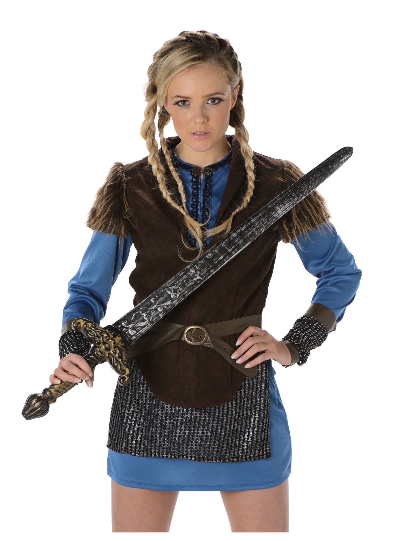 Kostum viking modra ženska