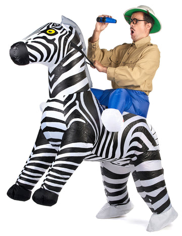 Odrasli napihljivi kostum zebra