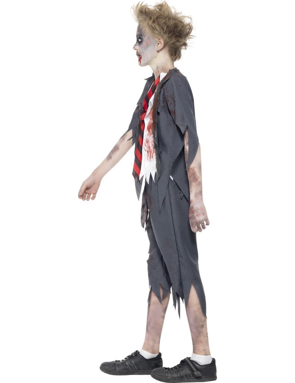 Vue de profil du déguisement de zombie écolier
