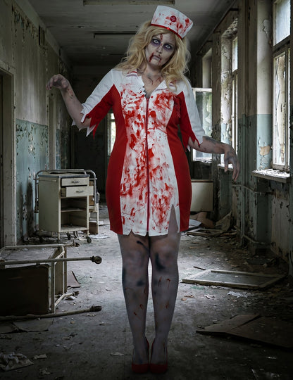 Déguisement zombie infirmière grande taille femme Halloween