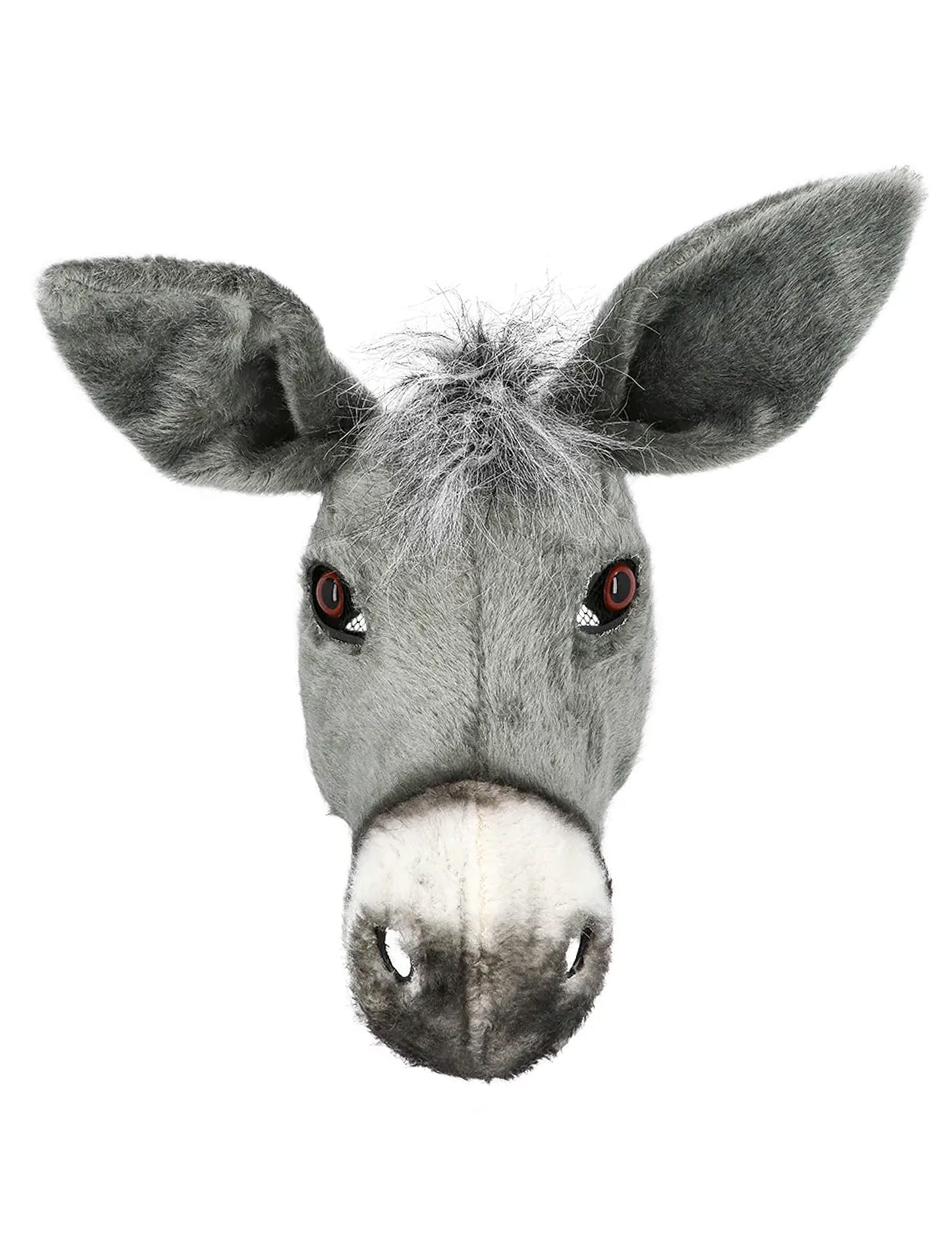 Polovična maska iz pliša osel za odrasle 