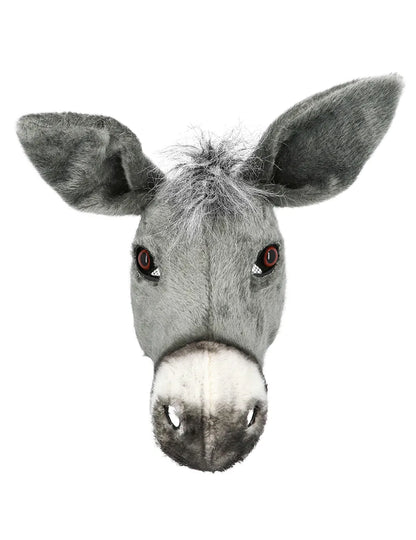 Polovična maska iz pliša osel za odrasle 