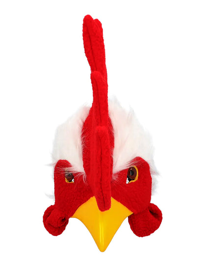 Plišasta polovična maska petelin za odrasle 