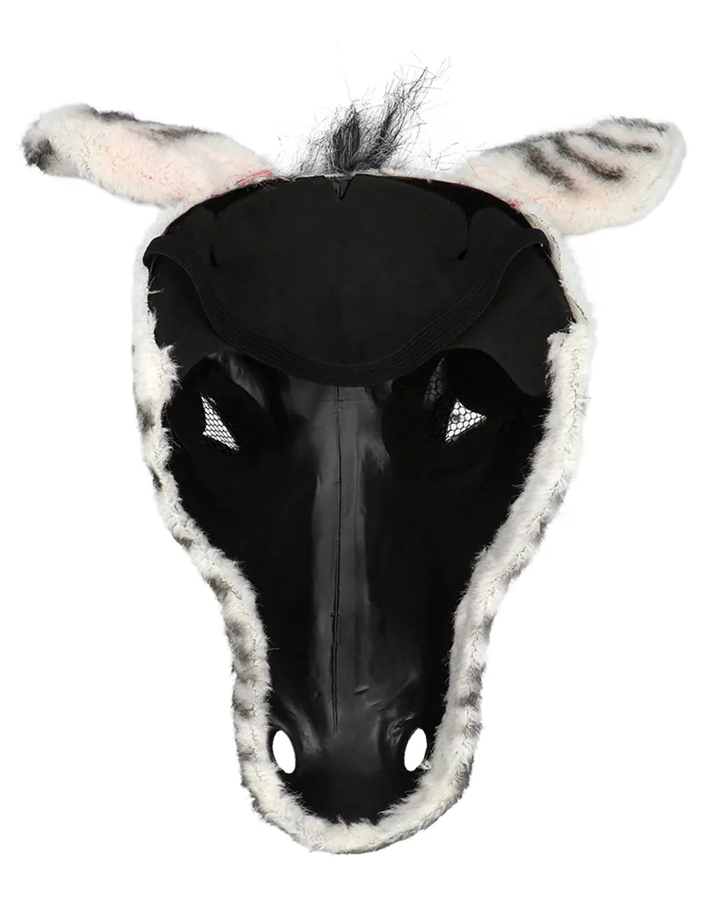 Polovična maska iz pliša zebra za odrasle 