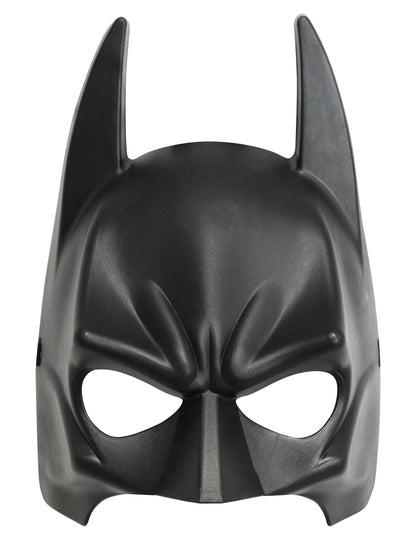 Vue de face du demi masque PVC Batman pour enfant