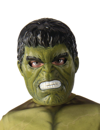 Demi-masque Hulk pour enfant vert