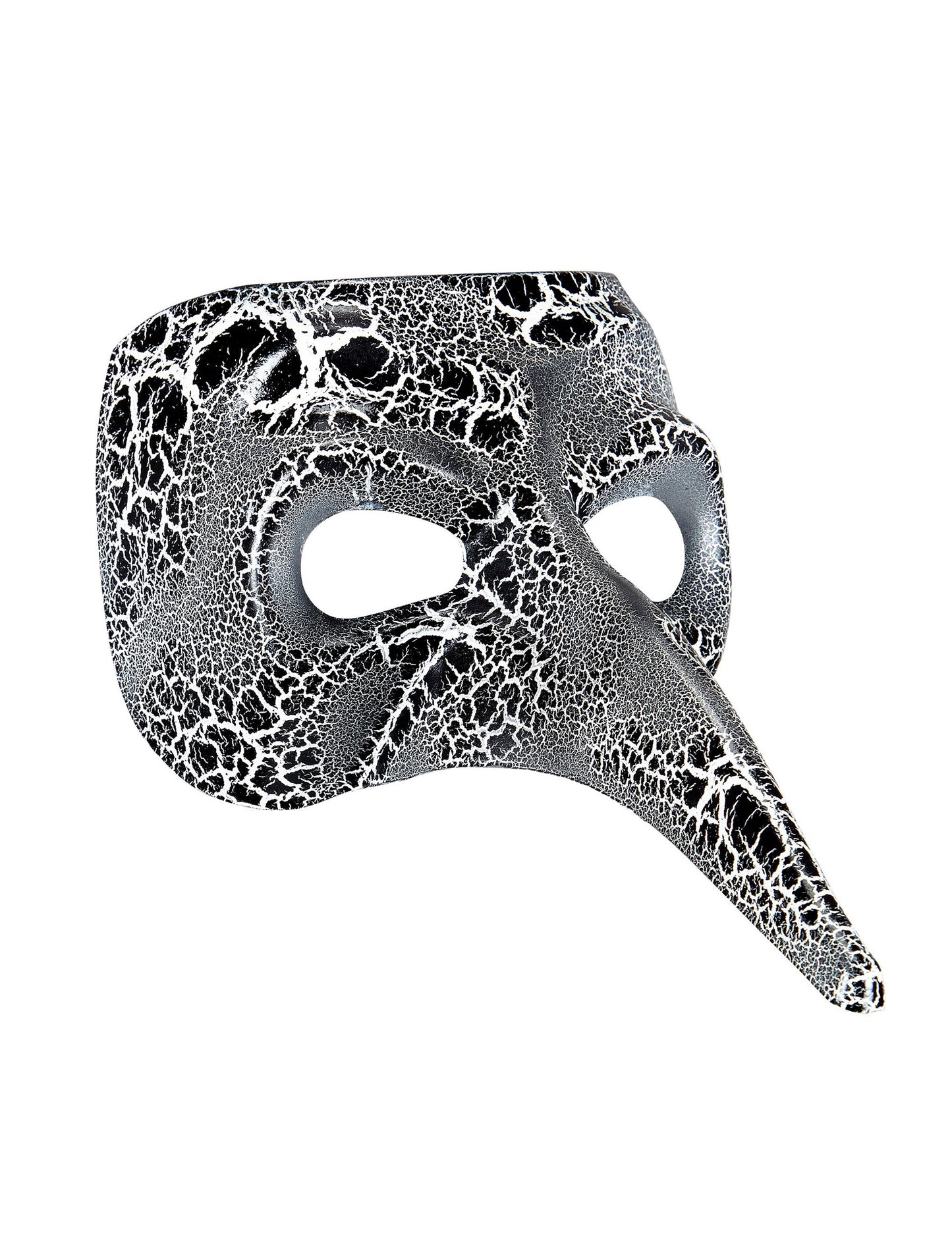 Beneška polmaska za odrasle z dolgim nosom in razpokanim učinkom