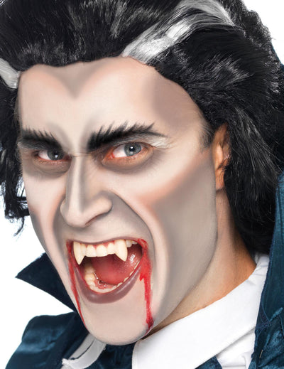 Dentier de vampire pour adulte avec faux sang